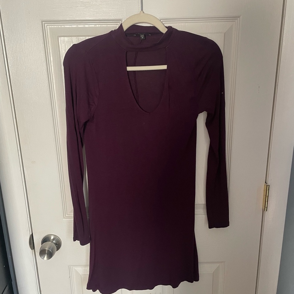 Express Deep Purple Long Sleeve Top